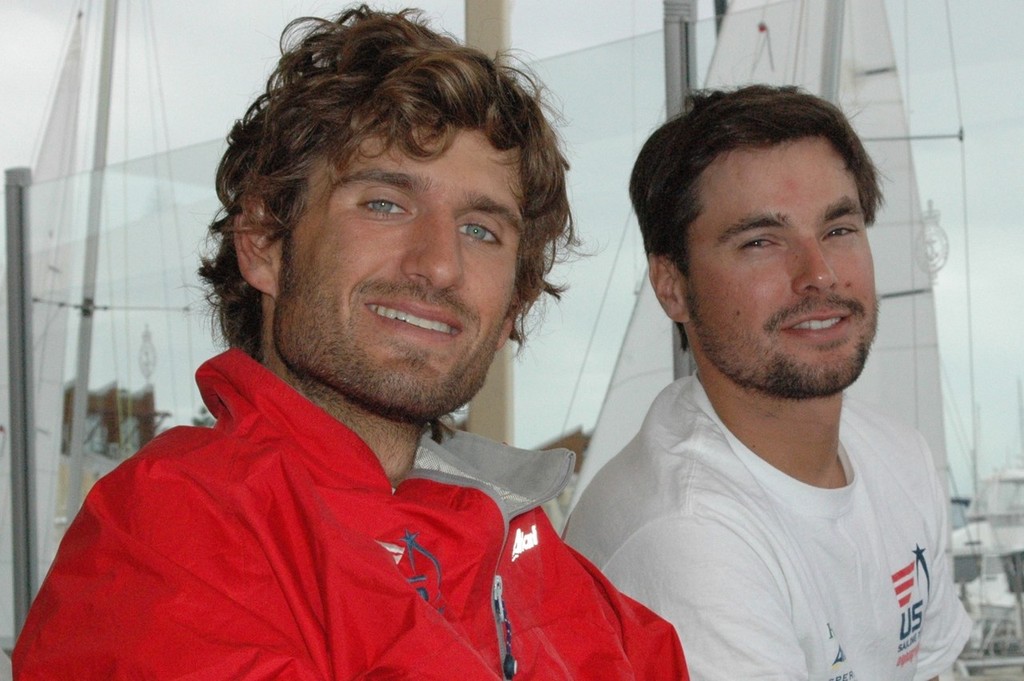 Top US 470 skipper - Stuart McNay with Coach Romain Bonnaud at Perth Int'l Regatta in Nov 2010 (c) Sail-World.com - Perth 2011 ISAF Sailing World Championships © Shauna McGee Kinney