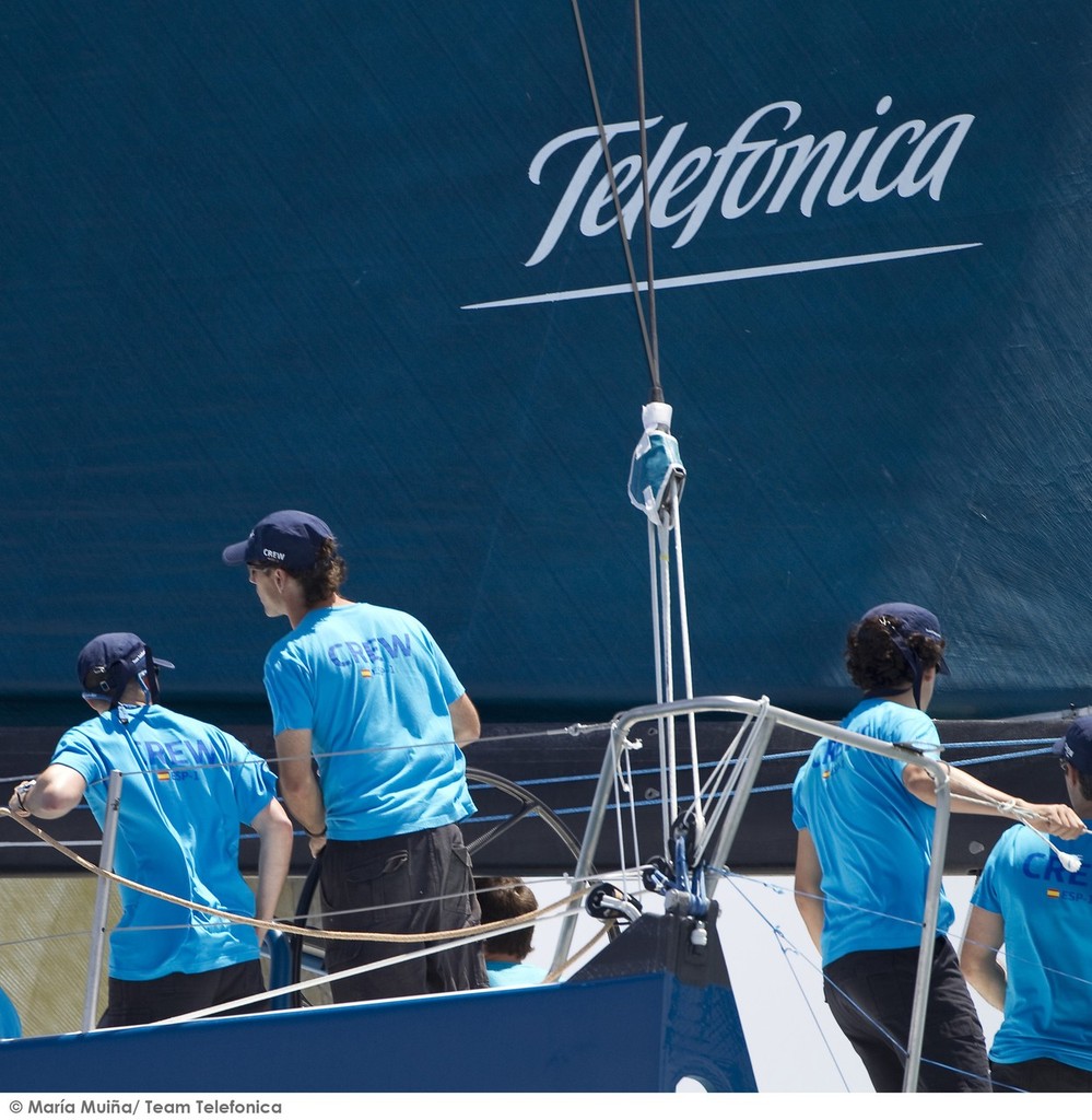 Telefonica  - First Sail 17 May 2011 © Volvo Ocean Race http://www.volvooceanrace.com