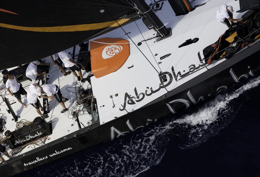 Abu Dhabi Ocean Racing unveils their Farr designed, state-of-the-art Abu Dhabi Ocean Racing, Volvo Open 70, in Portofino, Italy. © Volvo Ocean Race http://www.volvooceanrace.com