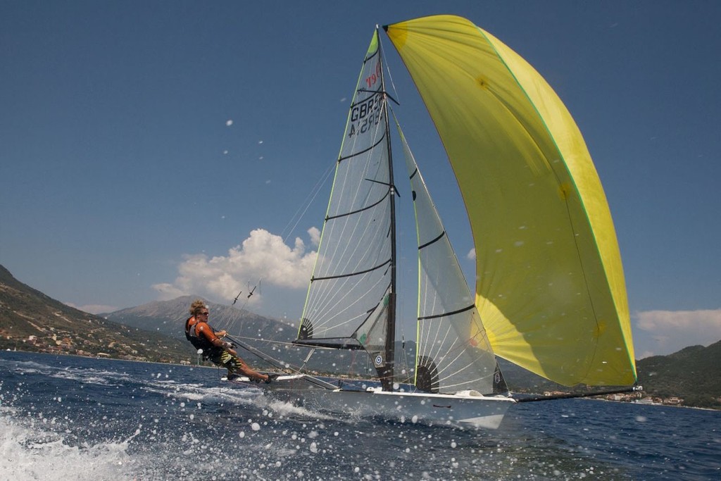 WW staff Ali Nichol & Mark Down 49er a Vassiliki 2010 Chris Morgan - WildWind photo copyright WildWind http://www.wildwind.co.uk/ taken at  and featuring the  class