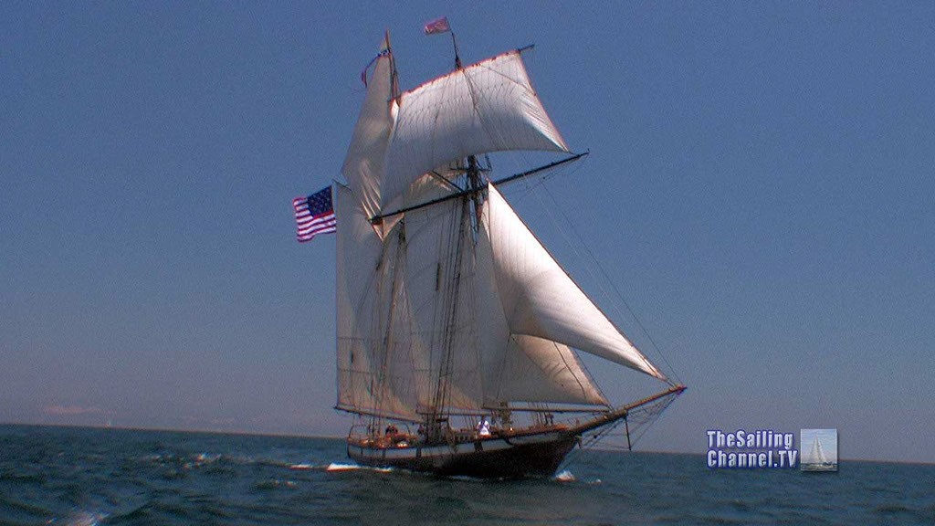 Tall Ship: The Privateer Lynx reaches before a brisk breeze - HD Video Stills from the documentary © Robert Margouleff
