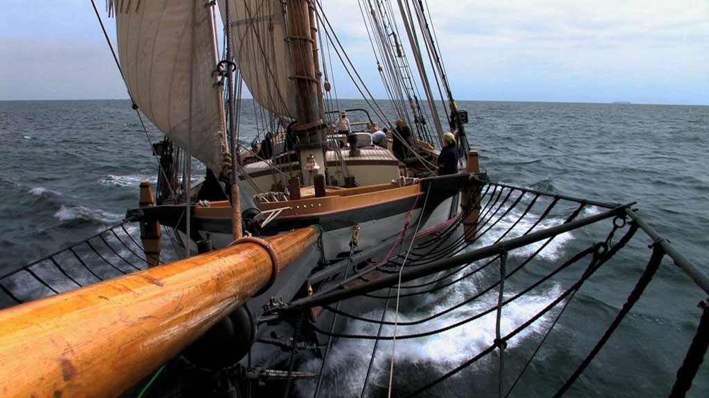 From the bow sprit of Tall Ship: The Privateer Lynx - HD Video Stills from the documentary © Robert Margouleff