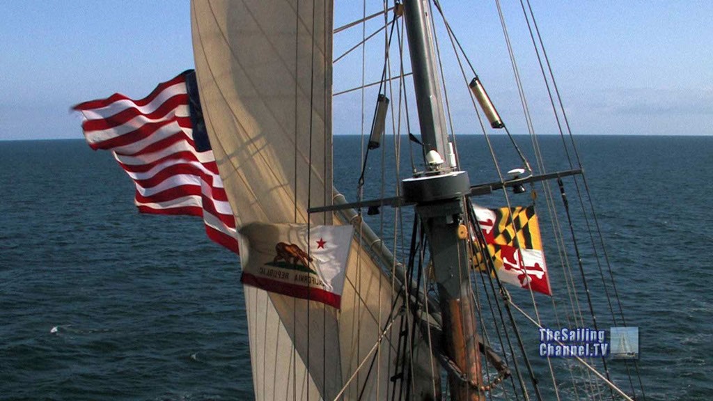 Old Glory flies above the State flags of California and Maryland - HD Video Stills from the documentary © Robert Margouleff