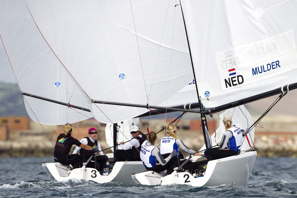 Mulder, Witteveen en Bekkering - The Weymouth and Portland International Regatta, 31st July - 13th August 2011. © Richard Langdon /Ocean Images http://www.oceanimages.co.uk