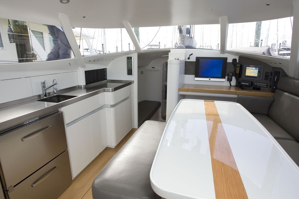 Elliott’s cruising interiors lead from the cockpit to the living area. © Elliott Marine www.elliott-marine.com