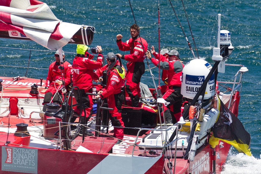 Camper with Emirates Team New Zealand, finishes second on leg 1 of the Volvo Ocean Race 2011-12  © Ian Roman/Volvo Ocean Race http://www.volvooceanrace.com