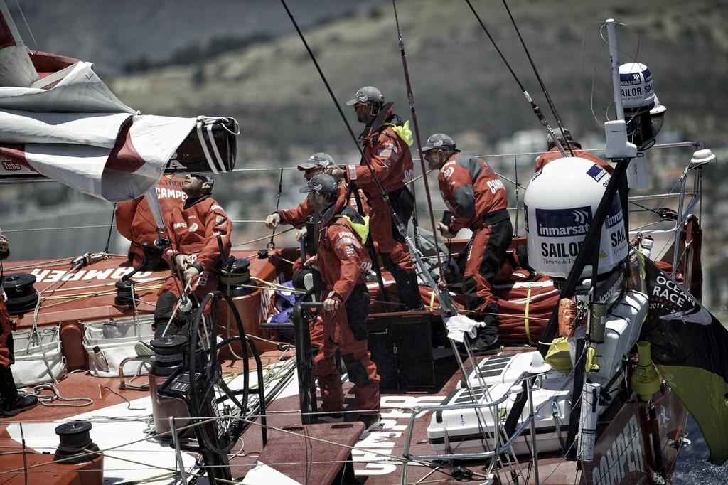 Camper with Emirates Team New Zealand, finishes second on leg 1 of the Volvo Ocean Race 2011-12  © Paul Todd/Volvo Ocean Race http://www.volvooceanrace.com