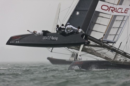 AC45’s are expected to provide a spectacular, moderately priced entry vehicle for America’s Cup teams. &copy; Gilles Martin-Raget / Oracle Racing