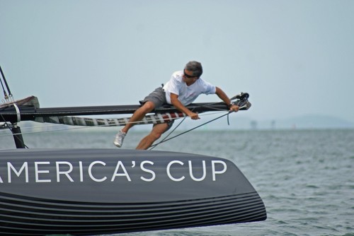 Murray Jones - AC45 - Day 2 Trials in Auckland © Richard Gladwell www.photosport.co.nz