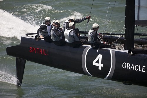 Oracle Team USA’s AC45 having their first sail in San Francisco - 10 June 2011 © Guilain Grenier Oracle Team USA http://www.oracleteamusamedia.com/