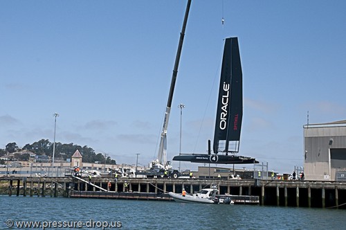 Oracle Racing’s newly painted A 45s get some play time on SF Bay © Erik Simonson www.pressure-drop.us http://www.pressure-drop.us