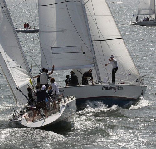Close but no foul - Ficker Cup, Day 2 - Long Beach YC © Rich Roberts http://www.UnderTheSunPhotos.com