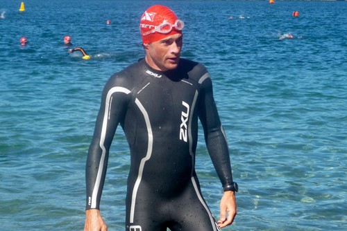 JP Tobin emerges from the water at the multi sport event © SW