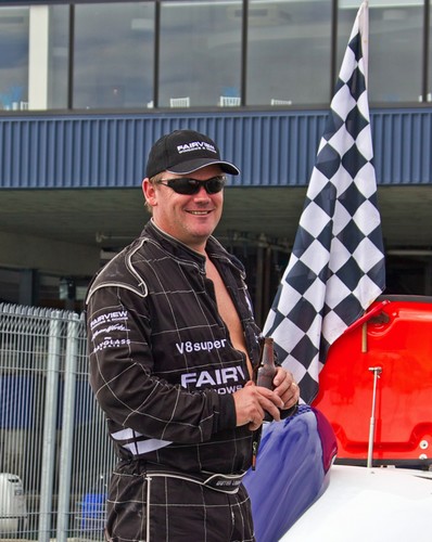 Warren Lewis, happy to win at Auckland in Fairview and take out the 2011 Superboat Championship &copy; Cathy Vercoe LuvMyBoat.com http://www.luvmyboat.com