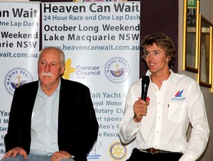 Rob Kothe conducted the interview and Q&A session with the stars, seen here with Will Ryan. - Heaven Can Wait Dinner photo copyright  John Curnow taken at  and featuring the  class