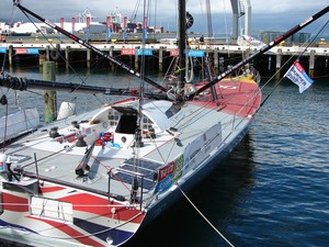 The Velux 5 Oceans yachts are moored at the Waterfront in Wellington - Velux 5 Oceans photo copyright Genevieve Howard taken at  and featuring the  class