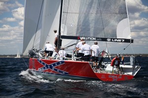 General Lee (Paul Eldrid & Scott Disley) found the going tough in the light conditions - Geographe Bay Race Week 2011 photo copyright Bernie Kaaks - copyright taken at  and featuring the  class