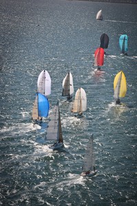 Colourful spinakers heading across Pt Phillip Bay - Lipton Cup 2011 photo copyright Shirley Wodson taken at  and featuring the  class