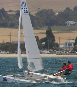 Warwick Kemp and Tomas Mason - 2011 Mosquito Catamaran National Titles photo copyright Tim Shepperd taken at  and featuring the  class