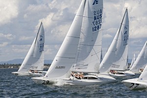 Shortly after the start of Race Two. - 2011 Etchells Victorian State Championships photo copyright  Alex McKinnon Photography http://www.alexmckinnonphotography.com taken at  and featuring the  class