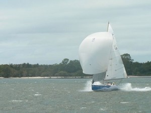 Andrew Barney flying through the drain in 35 knots - Surf 2 City 09 - Elliott 7 various photo copyright Jim Walsh taken at  and featuring the  class