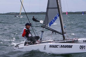 Steven Brewin working hard at the top mark -  Sail Sydney 2011 photo copyright Robin Evans taken at  and featuring the  class