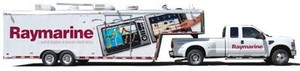 The 32' Raymarine Mobile Electronics Trailer - exhibiting at the Port Credit Boat Show photo copyright Heather Robertson taken at  and featuring the  class