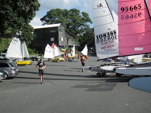 car park - Hobie 16 Visit to Pt Chev photo copyright Zane Bloomfield taken at  and featuring the  class