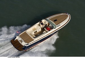With dual Volvo Penta engines each delivering 320hp, the Corsair tops out at a very speedy 60mph.  - Chris-Craft photo copyright Chris-Craft . taken at  and featuring the  class