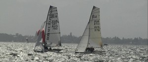 Onemoreforthebone makes it through Siren after the first downwind - Bohaul Express Australian B14 National Champs 2011-12 photo copyright Adrian Beswick taken at  and featuring the  class