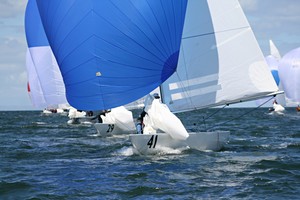 NSW Champion, Roulette, came down to sail with the Victorians. - 2011 Victorian Etchells Championships photo copyright  Alex McKinnon Photography http://www.alexmckinnonphotography.com taken at  and featuring the  class