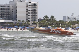 'Stihl' averaged better than 95mph (152km/hr) in Super Cat off Cocoa Beach, but could not catch eventual winner 'Loriblu'. - Super Boats Miami photo copyright Rodrick Cox taken at  and featuring the  class