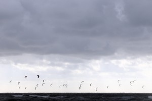 Offshore winds forced the fleet to race far out - Kite Course Racing World Championships photo copyright Axel Reese taken at  and featuring the  class