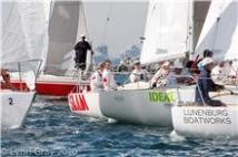 Mark rounding action - 2011 J/24 Canadian Championships at Port Credit Yacht Club photo copyright Katie Nicoll taken at  and featuring the  class