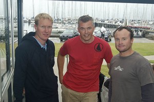 Perfect Balance Crew (L-R) Skipper Mark Bulka, Stewart Nichols and Glen Ashby - Rex Gorell Prestige Etchells Australian Championships 2011 photo copyright Teri Dodds http://www.teridodds.com taken at  and featuring the  class