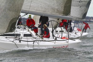 Great racing between the Sydney 38's, with yachting legend on board Challenge (pictured far left) - ORCV Winter Series 2011, Melbourne, Victoria photo copyright Teri Dodds http://www.teridodds.com taken at  and featuring the  class