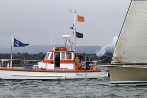 Victory for Kate Mitchell's Goldfinger smells the gunsmoke in Div 1 - ORCV Winter Series, Melbourne, Victoria photo copyright Teri Dodds http://www.teridodds.com taken at  and featuring the  class