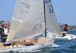 Finn action at Sail Sydney. photo copyright Mainsheet Media taken at  and featuring the  class