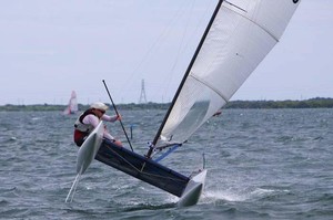 Tom Spithill keeping his A-Class under control photo copyright Robin Evans taken at  and featuring the  class