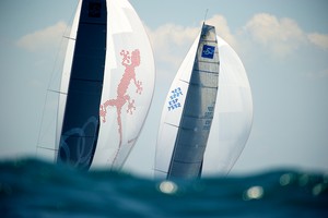 AUDI MEDCUP CIRCUIT, CASCAIS, PORTUGAL, MAY 20TH 2011: Day 3 - TP52 Race. Audi Azzurra Sailing Team (ITA), the fleet race of the Cascais Trophy, Audi MedCup Circuit. (Photo by Chris Schmid / Eyemage Media, all right reserved) photo copyright Chris Schmid/ Eyemage Media (copyright) http://www.eyemage.ch taken at  and featuring the  class