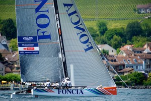  Foncia - Third stop of the Vulcain Trophy 2011 on the D35 catamaran with the Geneva-Rolle-Geneva (Photo By Chris Schmid / Eyemage Media, all right reserved). - Vulcain Trophy D35, Geneva-Rolle-Geneva, June 11th 2011. photo copyright Chris Schmid/ Eyemage Media (copyright) http://www.eyemage.ch taken at  and featuring the  class