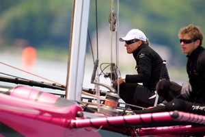 Ladycat - Third stop of the Vulcain Trophy 2011 on the D35 catamaran with the Grand Prix La Réserve (Photo By Chris Schmid / Eyemage Media, all right reserved). - Vulcain Trophy D35, Grand Prix La Réserve, June 12th 2011. photo copyright Chris Schmid/ Eyemage Media (copyright) http://www.eyemage.ch taken at  and featuring the  class