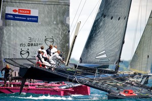Alinghi - Fourth stop of the Vulcain Trophy 2011 on the D35 catamaran with the Sogeti Cup (Photo By Chris Schmid / Eyemage Media, all right reserved). - Vulcain Trophy D35, Sogeti Cup, June 13th 2011 photo copyright Chris Schmid/ Eyemage Media (copyright) http://www.eyemage.ch taken at  and featuring the  class