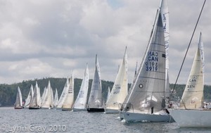 Starting Line - 2011 J/24 Canadian Championships at Port Credit Yacht Club photo copyright Katie Nicoll taken at  and featuring the  class