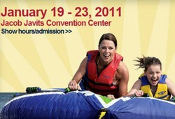 Attractive poster advertising the 2011 New York Boat Show. photo copyright NMMA . taken at  and featuring the  class