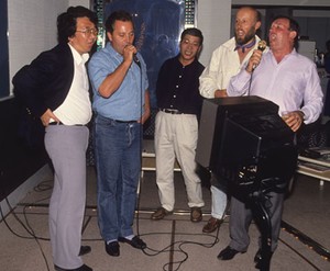 Bob in fine voice - Karaoke session in Japan photo copyright Guy Gurney / www.guygurney.com taken at  and featuring the  class