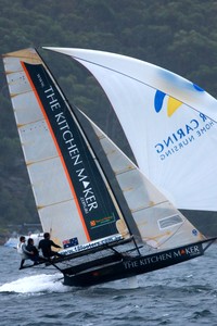 Australian 18ft Skiffs Club Championship, Race 12 photo copyright Frank Quealey /Australian 18 Footers League http://www.18footers.com.au taken at  and featuring the  class
