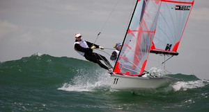 Danish female sailors Lin Ea Cenholt Christiansen and Stine Quorning - 29er Worlds - Day 3 photo copyright Matias Capizzano http://www.capizzano.com taken at  and featuring the  class