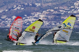 Angulo in the mix - PWA World Cup Catalunya Costa Brava 2011 photo copyright  John Carter / PWA http://www.pwaworldtour.com taken at  and featuring the  class
