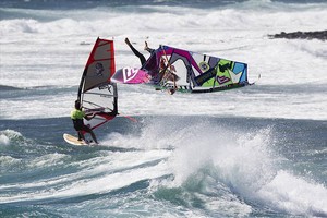 Bail out - PWA Pozo Gran Canaria World Cup 2011 photo copyright  John Carter / PWA http://www.pwaworldtour.com taken at  and featuring the  class